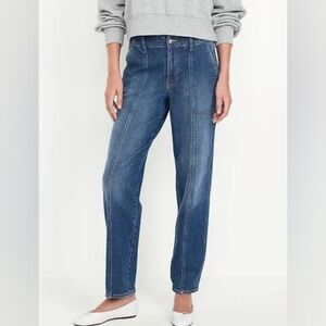 Old Navy High Rise OG Loose UtilityJeans Size 8 Dark Wash..NWT